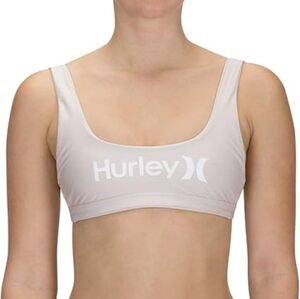 Hurley Women's Cream Striped Reversible Bikini Top L